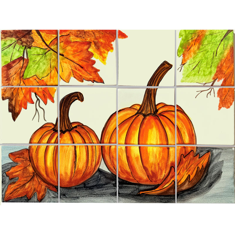 Pumpkins Clay Talavera Tile Mural