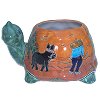 TalaMex Hand-Painted Mexican Desert Turtle Talavera Ceramic Planter