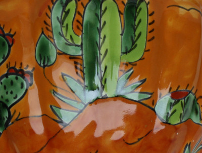 TalaMex Desert Talavera Planter Close-Up