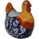TalaMex Hand-Painted Mexican Blue Chicken Talavera Ceramic Planter