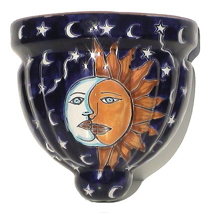 Sun and Moon Talavera Planter