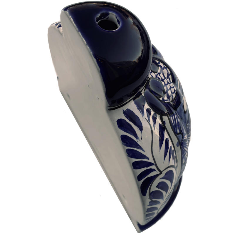 Blue and White Talavera Planter Details