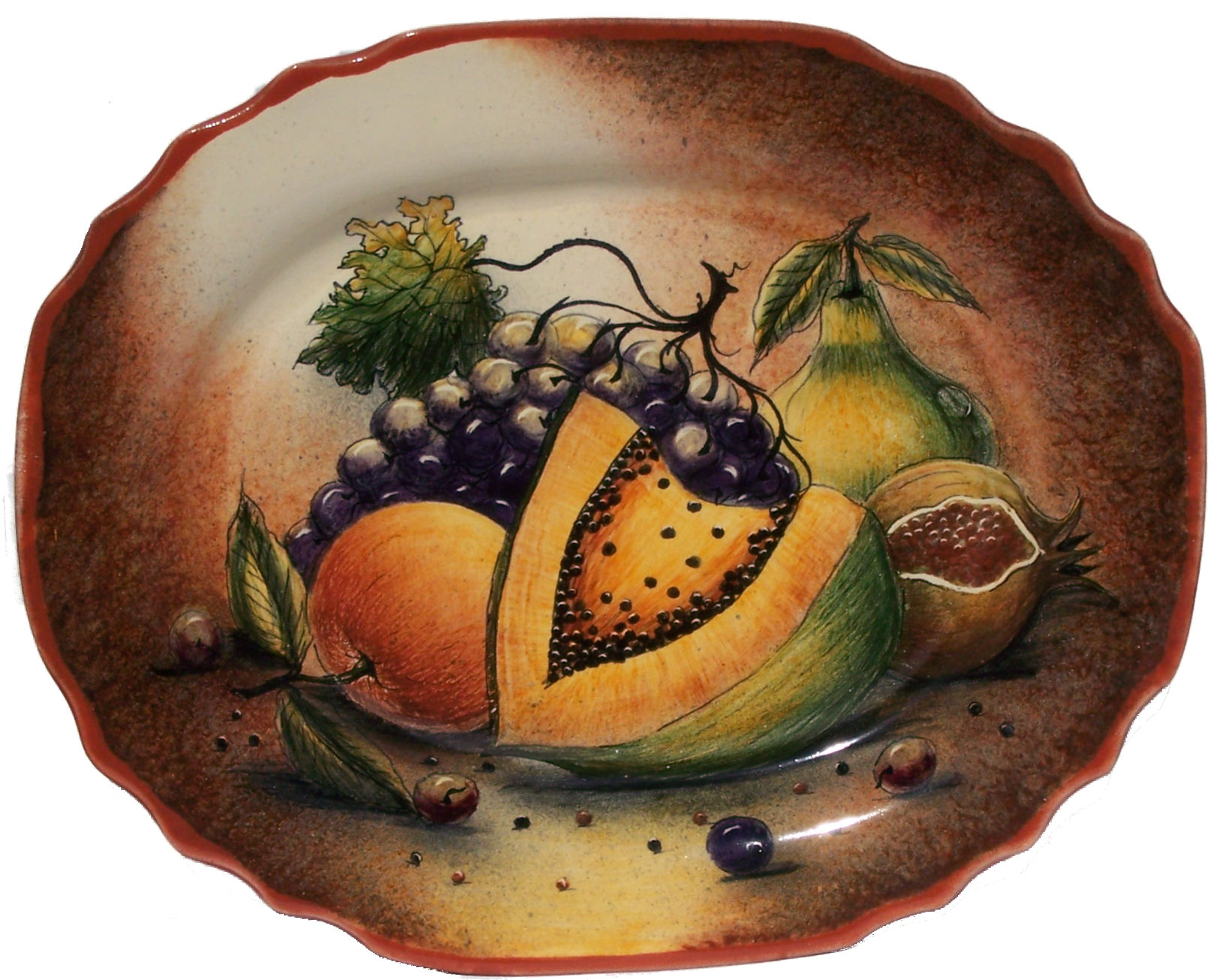 Oval Brown Talavera Ceramic Platter