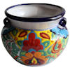 TalaMex Small-Sized Rainbow Mexican Colors Talavera Ceramic Garden Pot