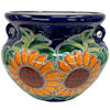 TalaMex Small-Sized Sunflower Mexican Colors Talavera Ceramic Garden Pot