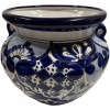 Small-Sized Zacan Mexican Colors Talavera Ceramic Garden Pot