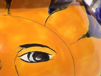 Medium Sun Face Talavera Ceramic Pot Close-Up