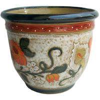 Bell Lily Sunflower Mexican Colors Talavera Ceramic Garden Pot