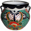 TalaMex Medium-Sized Paracho Mexican Colors Talavera Ceramic Garden Pot