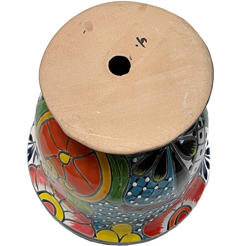 TalaMex Abasolo Mexican Colors Talavera Ceramic Garden Pot Details