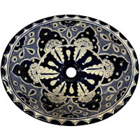 TalaMex Traditional Ceramic Talavera Mexican Bathroom Sink