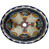 TalaMex Blue Mesh Ceramic Talavera Mexican Bathroom Sink