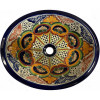TalaMex Greca Ceramic Talavera Mexican Bathroom Sink
