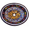 TalaMex Marigold Ceramic Talavera Mexican Bathroom Sink