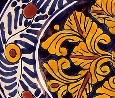 TalaMex Marigold Ceramic Talavera Mexican Bathroom Sink Close-Up