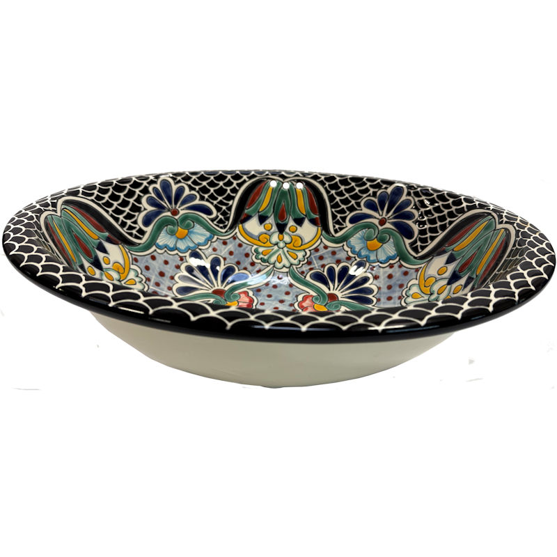 TalaMex Turtle Ceramic Talavera Mexican Bathroom Sink Close-Up