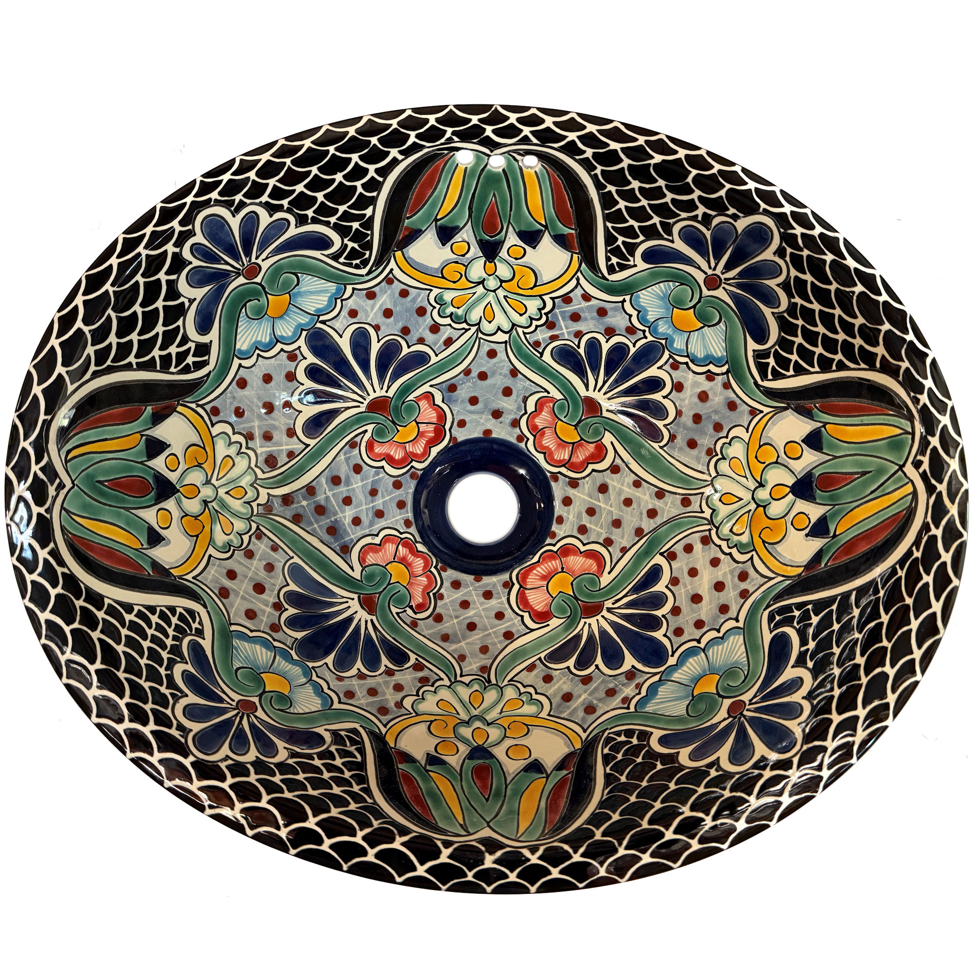 TalaMex Turtle Ceramic Talavera Mexican Bathroom Sink