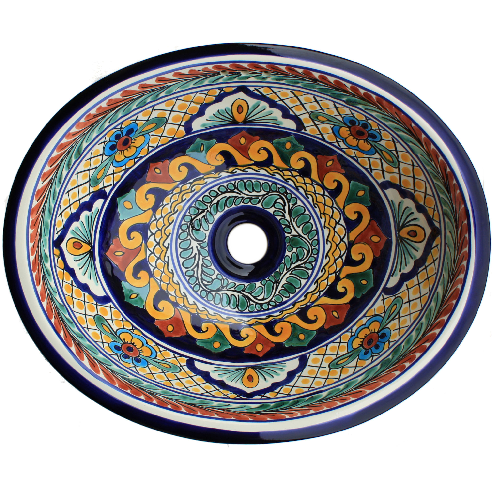 TalaMex Meadow Ceramic Talavera Mexican Bathroom Sink