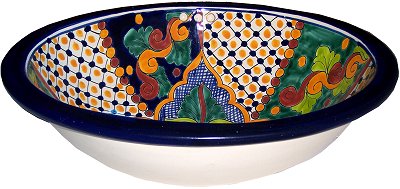 Janitzio Talavera Ceramic Sink Close-Up