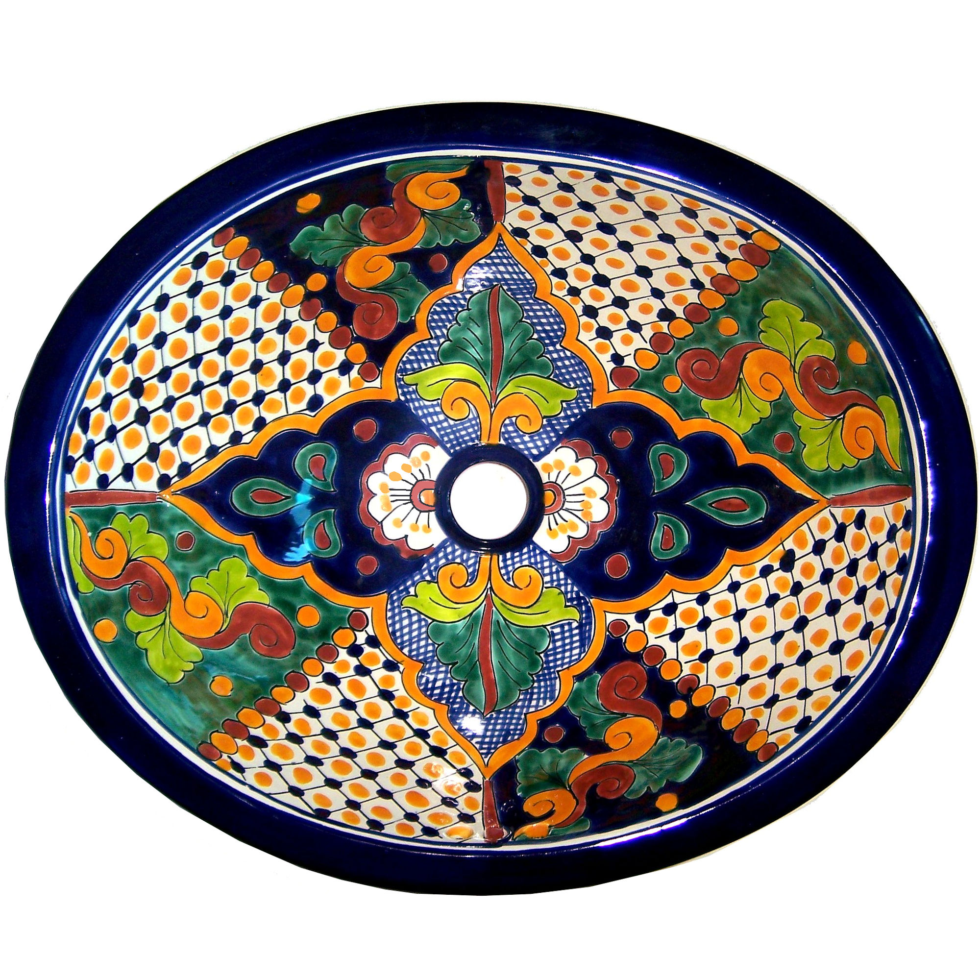 TalaMex Janitzio Talavera Ceramic Mexican Bathroom Sink