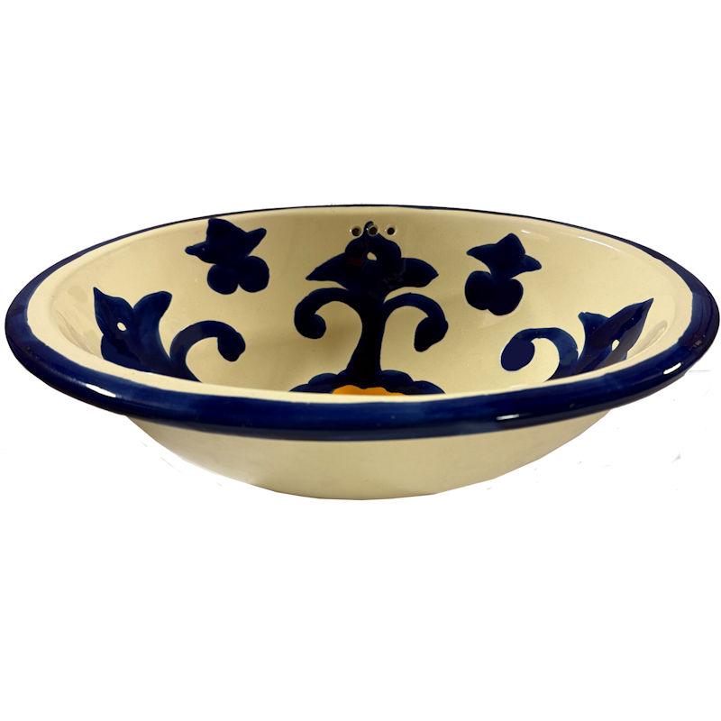 TalaMex Valencia Talavera Ceramic Mexican Bathroom Sink Close-Up