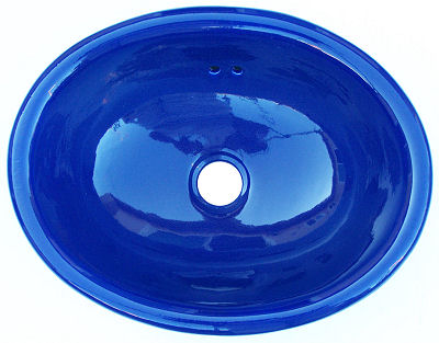 Small Blue Talavera Ceramic Sink