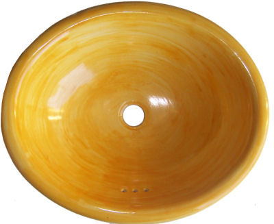 Small Washed Mango Talavera Ceramic Sink
