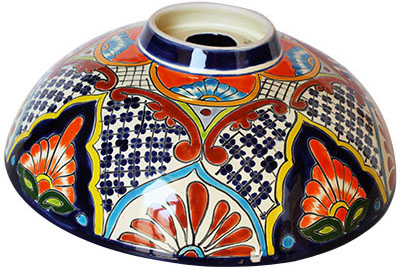 TalaMex Azalea Ceramic Talavera Mexican Vessel Sink Details
