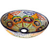 TalaMex Small Greca Ceramic Talavera Mexican Vessel Sink