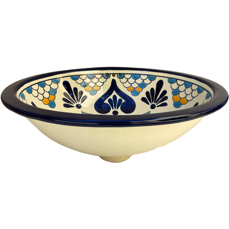 TalaMex Montijo Ceramic Talavera Sink Close-Up