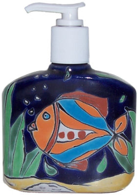 Fish Talavera Soap Container