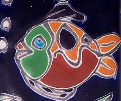 Fish Talavera Soap Container Close-Up