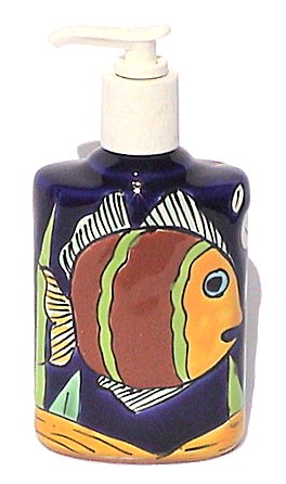 Fish Talavera Soap Container
