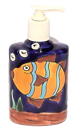 Fish Talavera Soap Container