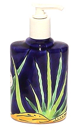 Yellow Fish Talavera Soap Container Close-Up