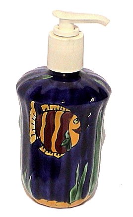 Fish Talavera Soap Container