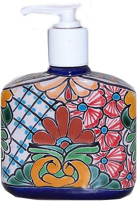 Colorful Talavera Soap Container