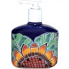 Sunflower Talavera Soap Container