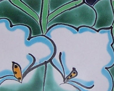 Small Lily Talavera Soap Container Close-Up