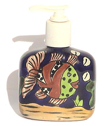 Fish Talavera Soap Container