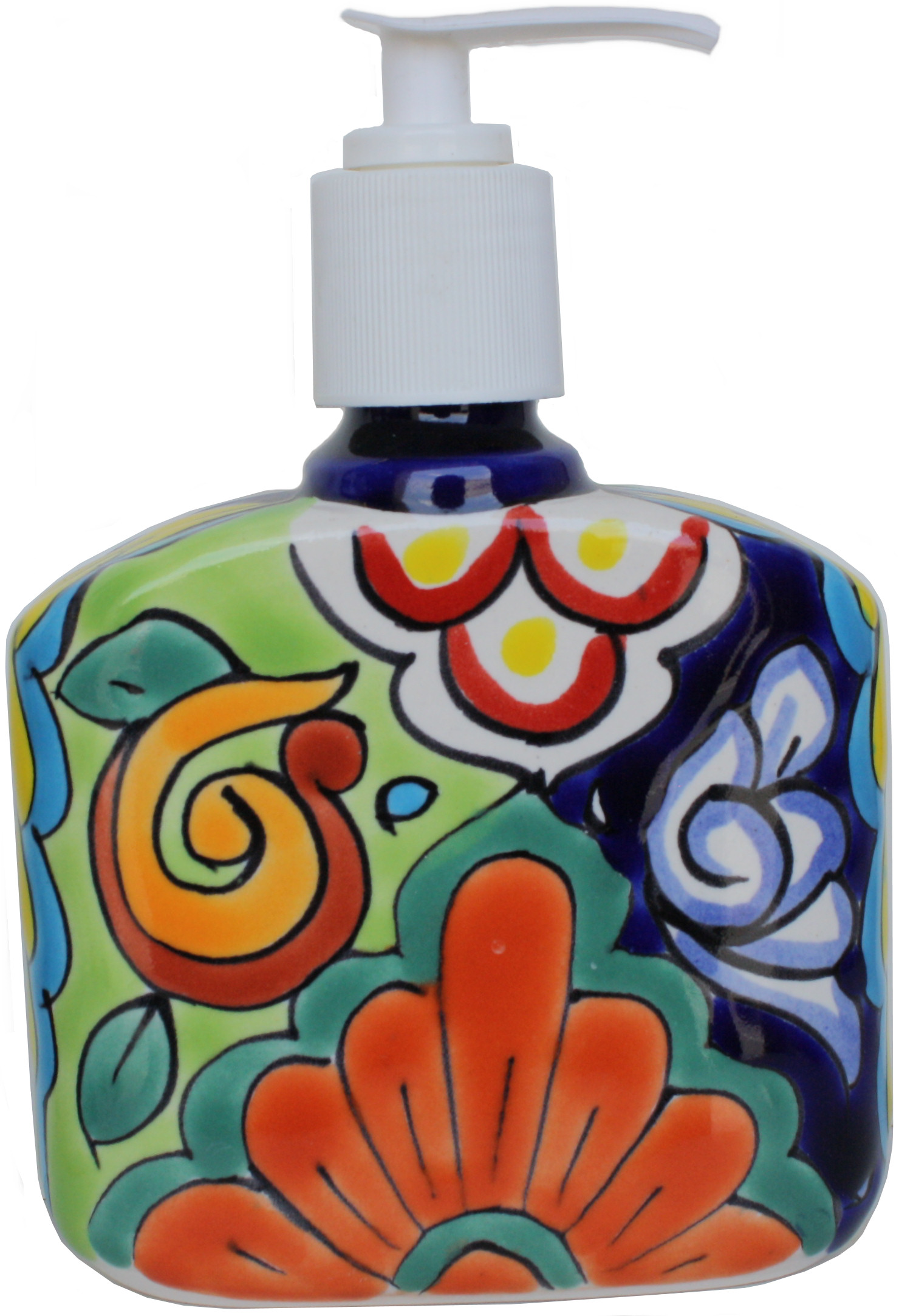 Small-Sized Rainbow Talavera Soap Container