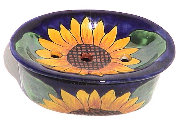 Sunflower Talavera Soap Dish