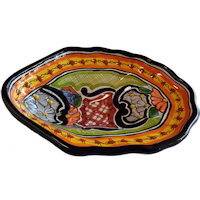 Palmas Multicolor Mexican Talavera Ceramic Soap Holder