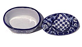 Blue Talavera Soap Dish Details