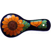 TalaMex Sunflower Talavera Ceramic Spoon Rest