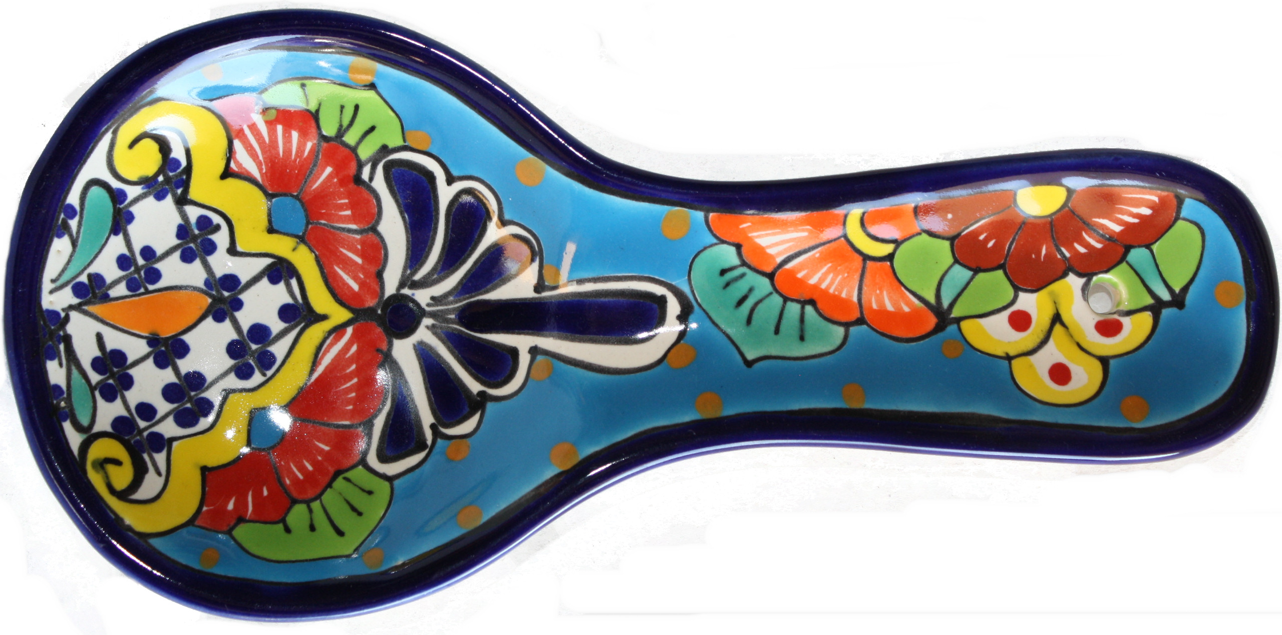 TalaMex Flowers Talavera Ceramic Spoon Rest