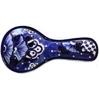 TalaMex Blue Talavera Ceramic Spoon Rest