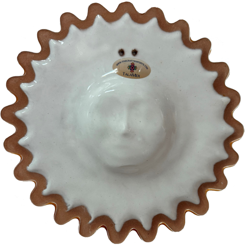 TalaMex Small-Sized Desert Talavera Ceramic Sun Face Details