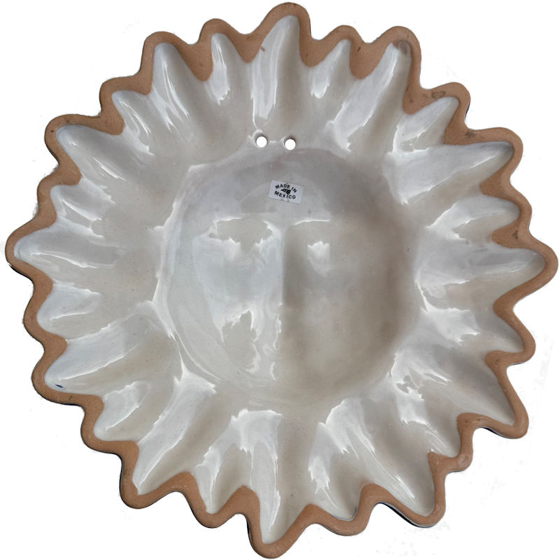 TalaMex Medium-Sized Sunflower Talavera Ceramic Sun Face Details