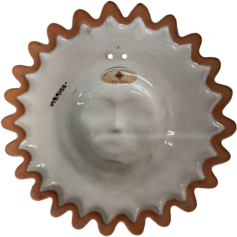 TalaMex Small-Sized Lily Talavera Ceramic Sun Face Details